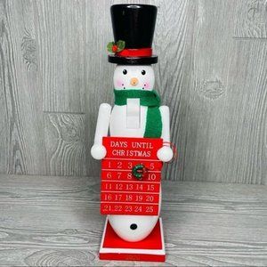 Snowman Christmas count down advent calendar magnetic nutcracker decoration